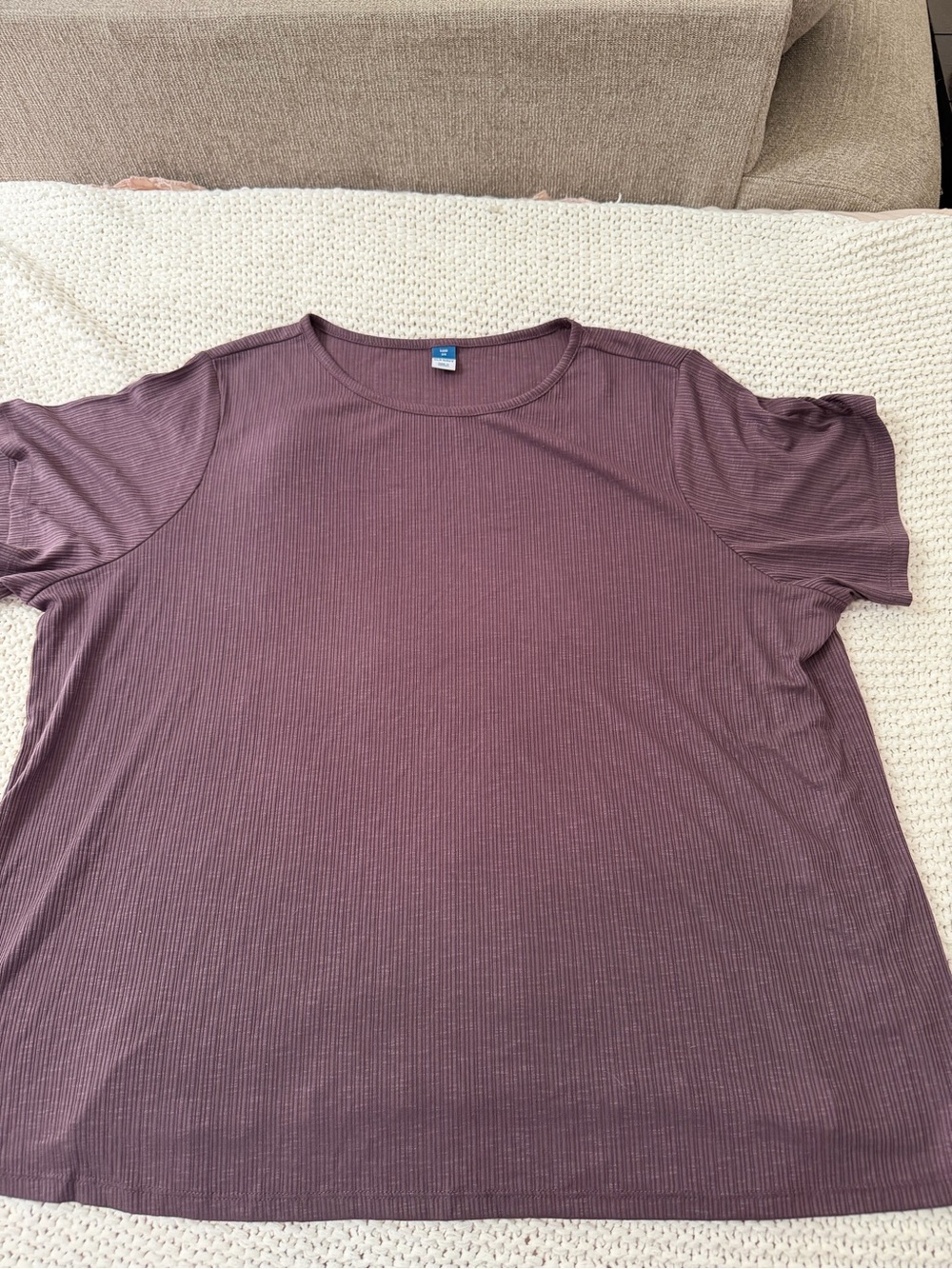 Old Navy Ribbed Short Sleeve Tee - Plum
